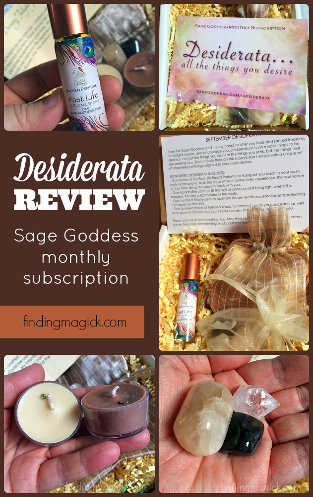Sage Goddess Monthly Subscription Box Desiderata September Review - Main Pic