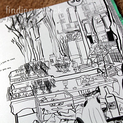 Cats In Paris Coloring Book by Won-Sun Jang - Restaurant Page