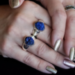 Azurite Crystal Blue Stone Ring by Sage Goddess